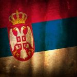 Old Grunge Flag Of Serbia Stock Photo