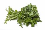 Bunch Of Fresh Watercress Stock Photo