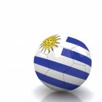 Uruguay Soccer Ball Isolated White Background Stock Photo