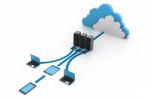 Cloud Computing Devices Stock Photo