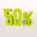 Percentage Sign, 50 Percent Stock Photo