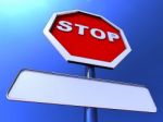 Stop Sign With Blank Copy Space For Message Stock Photo