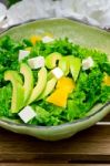 Fresh Avocado Salad Stock Photo