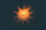 Lit Up Glowing Christmas Star Background Stock Photo