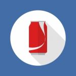 Cola Tin Flat Icon Stock Photo