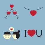 Love Icon Set Stock Photo