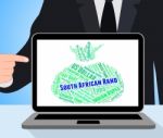 South African Rand Means Forex Trading And Exchange Stock Photo