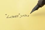 Write Love Stock Photo