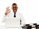 African Male Showing Ok Sign Stock Photo