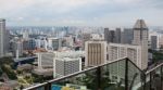 View Of The Skyline In Singapore Stock Photo