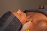 Facial Massage At Spa Salon Stock Photo