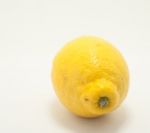 Lemon Isolate On White Background Stock Photo