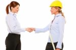 Architect Shaking Hands Stock Photo