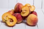 Peaches (prunus Persica) Stock Photo