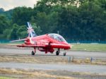 Red Arrows Display Team 50th Anniversary At Biggin Hill Airport Stock Photo