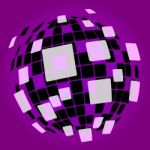 Modern Disco Ball Background Shows Nightclub Or Light Spots Stock Photo