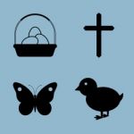 Easter Icon Set Stock Photo