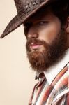 Man In A Cowboy Hat Stock Photo