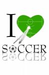 I Heart Soccer Stock Photo