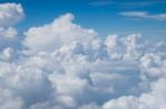 White Clouds And Bright Sky Stock Photo