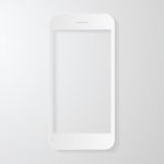 Phone Mobile  Drawing Paper Style Stock Photo