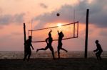 Beach Volleyball Stock Photo
