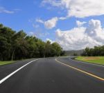 Curve Road And Blue Sky Stock Photo