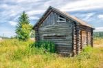 Old Abandoned Wooden House Stock Photo