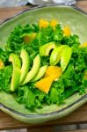 Fresh Avocado Salad Stock Photo