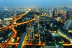 Bangkok, Capital City Of Thailand From High Angle View Stock Photo