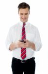 Business Person Texting Stock Photo