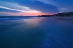 Colorful Night Landscape Of Famous Oldshoremore Beach In Norther Stock Photo