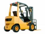 Forklift Truck Isolated Stock Photo