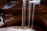 Sandfall In Upper Antelope Canyon Stock Photo