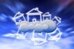 House In Clouds Stock Photo