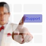 Support Button On Keyboard Stock Photo