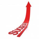 Red Arrow Success Stock Photo