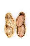 Opened Groundnut Stock Photo