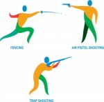 Shooting And Fencing Sport Icon Stock Photo