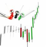 Japanese Candlestick Stock Photo