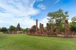 Wat Jedi Jed Teaw Temple In Sukhothai Province, Thailand Stock Photo