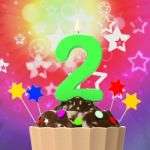 Two Second Indicates Birthday Party And 2 Stock Photo