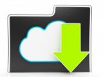 Download Arrow And Cloud File Showing Downloading Stock Photo