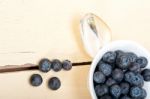 Fresh Blueberry Bowl Stock Photo