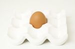 White Support With Egg Stock Photo