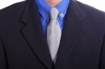 Close Up Necktie Of Businessman Stock Photo