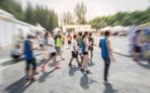 Motion Blurred Crowd Of Athlete For Marathon Stock Photo