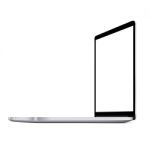 Mock Up Personal Laptop Computer Perspective View On White Background Stock Photo