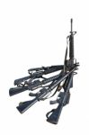 Machine Guns  M16 Stock Photo