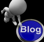 Blog Button Means Information Or Expressing Thoughts Online Stock Photo